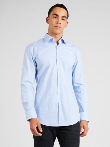 BOSS Slim fit Koszula biznesowa 'H-HANK' w kolorze niebieski: przód