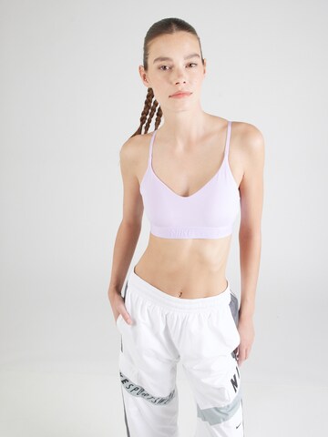 NIKE Bustier Sport-BH 'INDY' in Lila: predná strana