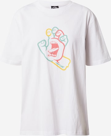 Santa Cruz T-Shirt 'Hand In Colour' in Weiß: predná strana