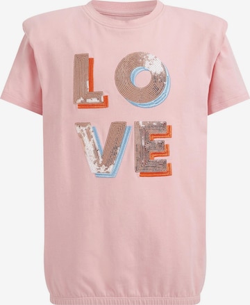 WE Fashion T-shirt i rosa: framsida