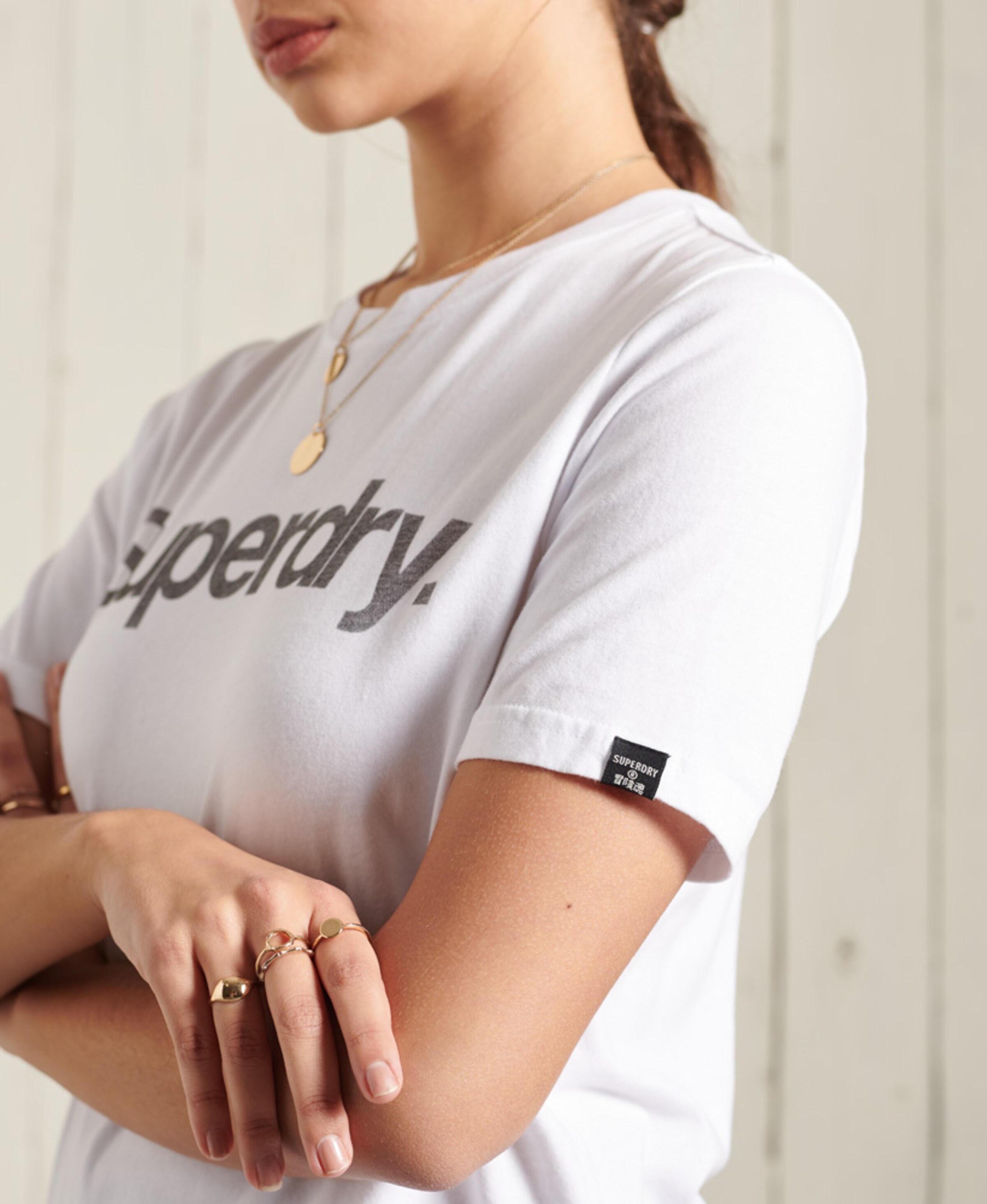 Frauen Shirts & Tops Superdry T-Shirt in Weiß - AR03176