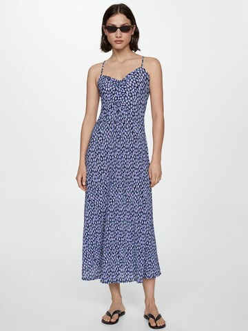 MANGO Letní šaty 'Pol' – modrá: přední strana