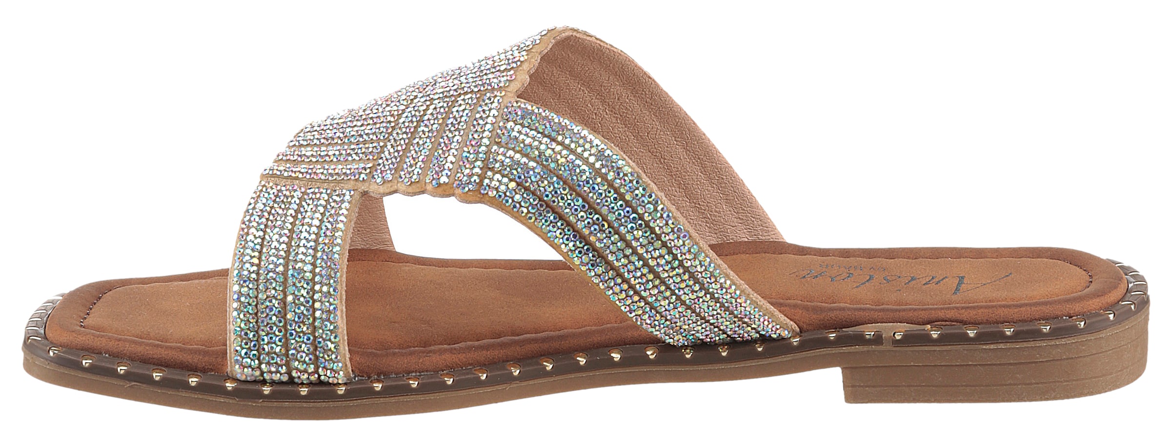 Aniston Pantolette in Beige: Vorderseite