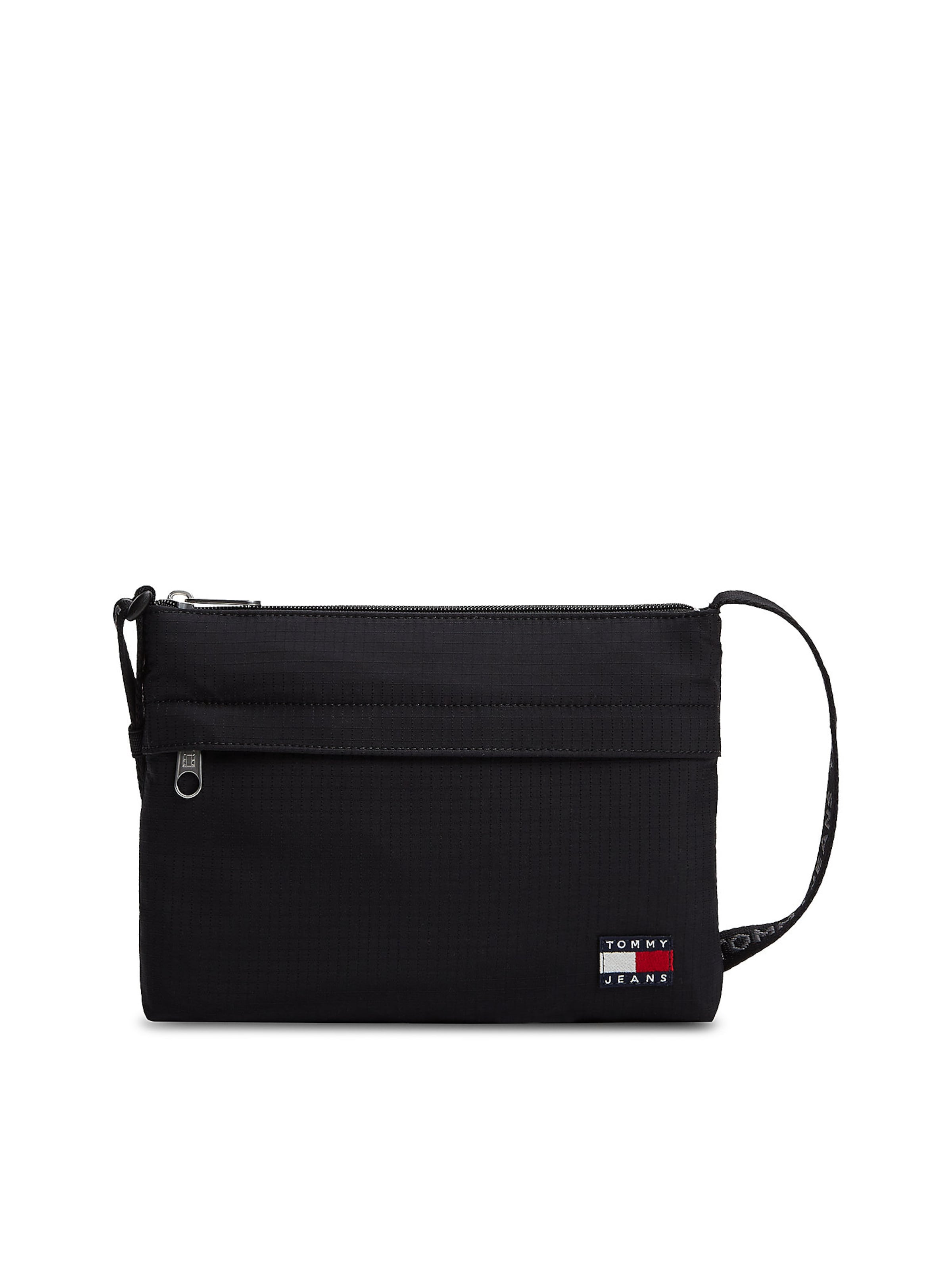 Tommy Jeans Umhängetasche 'Essential' in Schwarz: Vorderseite