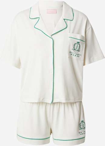 balta Juicy Couture Pižama su šortais: priekis