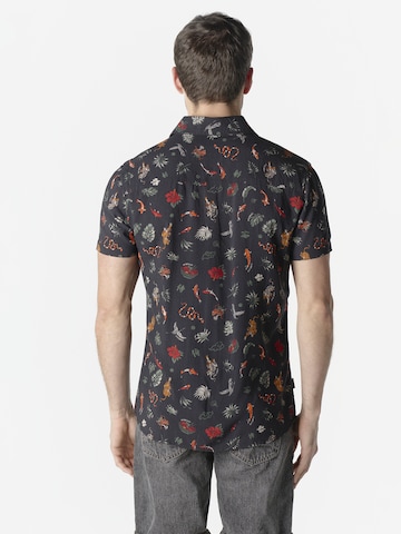 KOROSHI Regular fit Button Up Shirt in Black