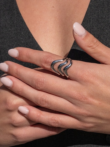 hiBALI Ring 'Layer Ring'‌‌‌‌‌‌‌‌ in Silber