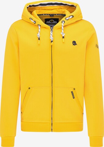 Schmuddelwedda Zip-Up Hoodie in Yellow: front