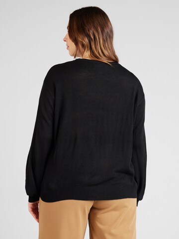 Vero Moda Curve Sweater 'GARLAND' in Black