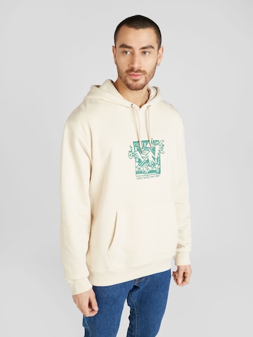 Cleptomanicx Sweatshirt 'Early Birds' in Beige: front