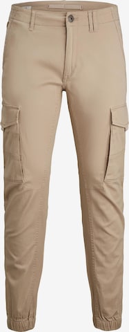 Effilé Pantalon cargo 'Paul Flake' JACK & JONES en beige : devant