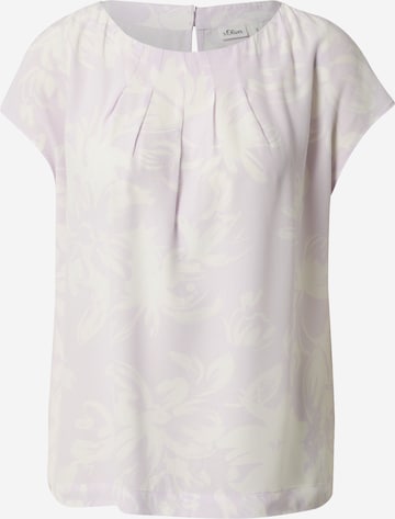 Camicia da donna di s.Oliver BLACK LABEL in lilla: frontale