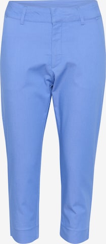 Coupe slim Pantalon 'Lea' Kaffe en bleu : devant