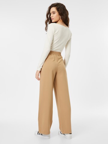 ONLY Wide leg Broek 'MILIAN' in Beige