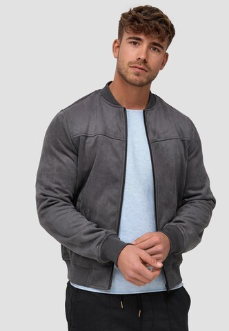 INDICODE JEANS Tussenjas 'Ibon' in Grijs: voorkant