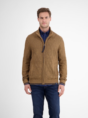LERROS Knit cardigan in Brown: front