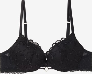 INTIMISSIMI Push-up Bra 'SIMONA QUEEN OF HEARTS' in Black: front