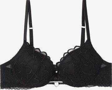 INTIMISSIMI Push-up BH 'SIMONA QUEEN OF HEARTS' in Schwarz: predná strana