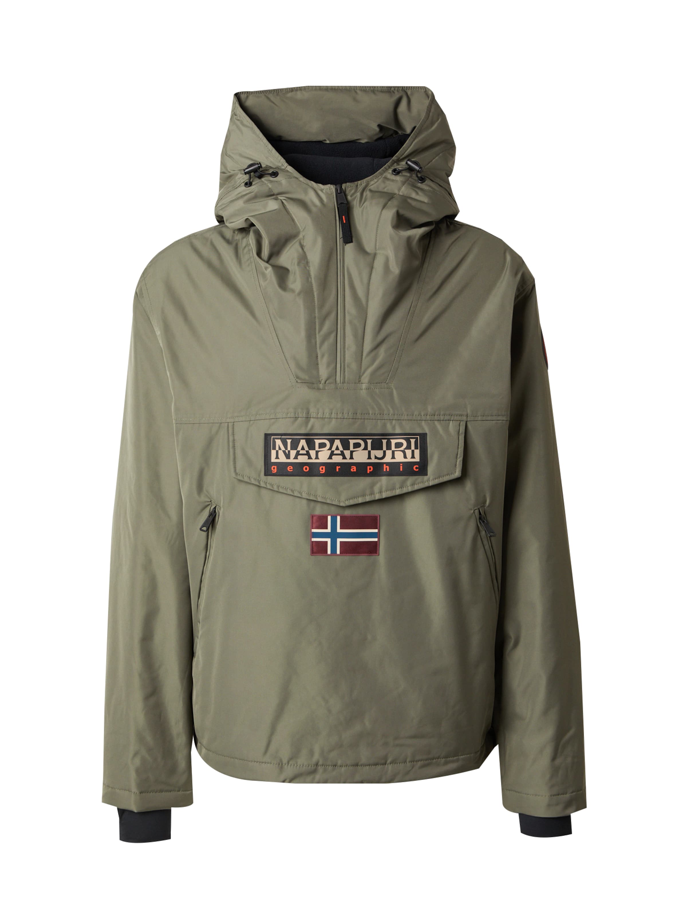 NAPAPIJRI Přechodná bunda – zelená: přední strana