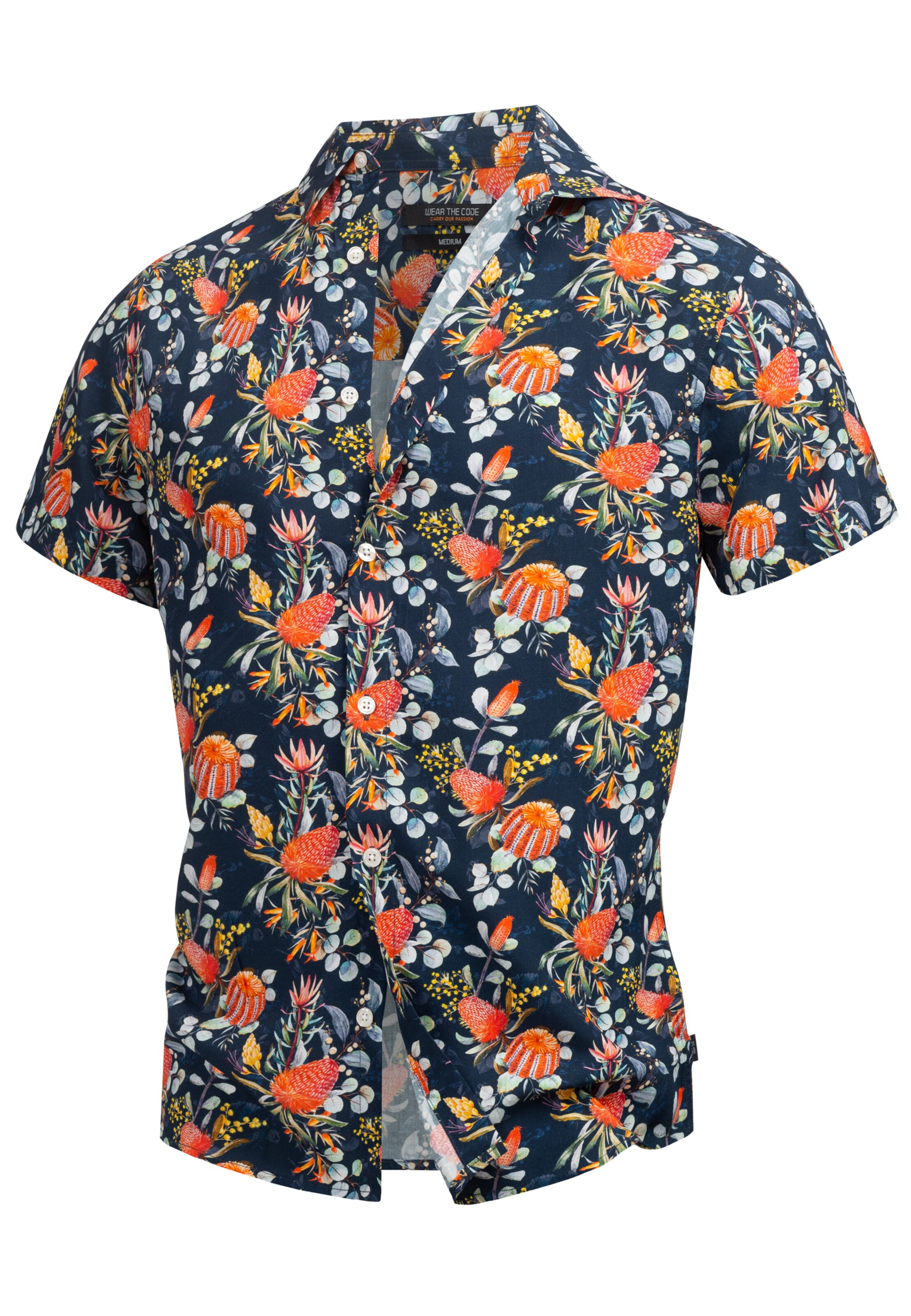 INDICODE JEANS Regular fit Overhemd 'Podrick' in Blauw: voorkant