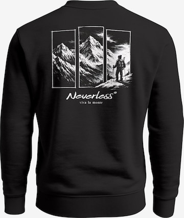 Neverless Sweatshirt 'viva la monte' in Schwarz: Vorderseite