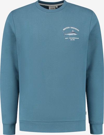 Shiwi Sweatshirt 'Marlin' in de kleur Azuur / Wit, Productweergave