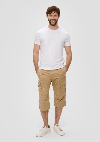 Regular Pantalon cargo s.Oliver en beige : devant