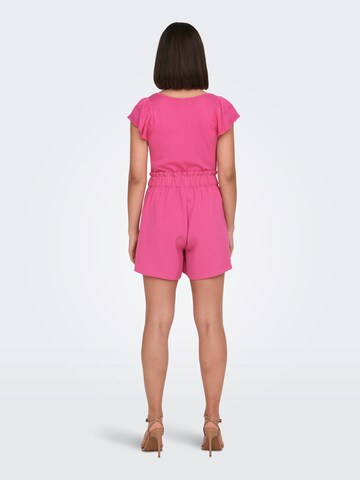 JDY Lużny krój Spodnie 'VINCENT' w kolorze różowy