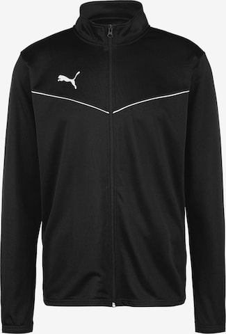 PUMA Trainingsjack 'Teamrise' in Zwart: voorkant