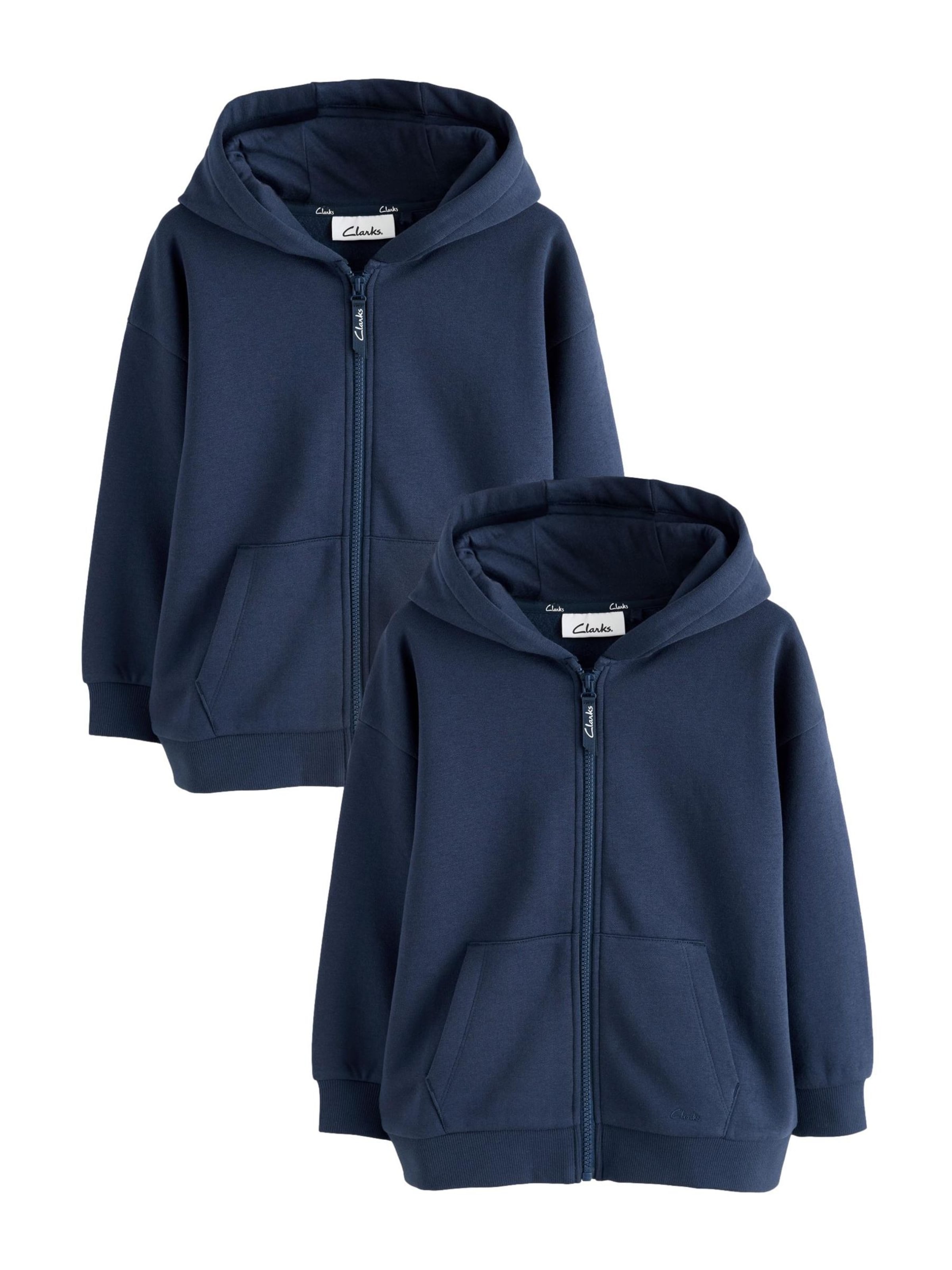 CLARKS Sweatjacke in Blau: Vorderseite
