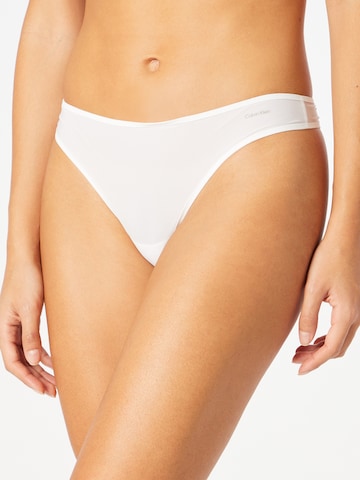 Calvin Klein Underwear Thong in White: front