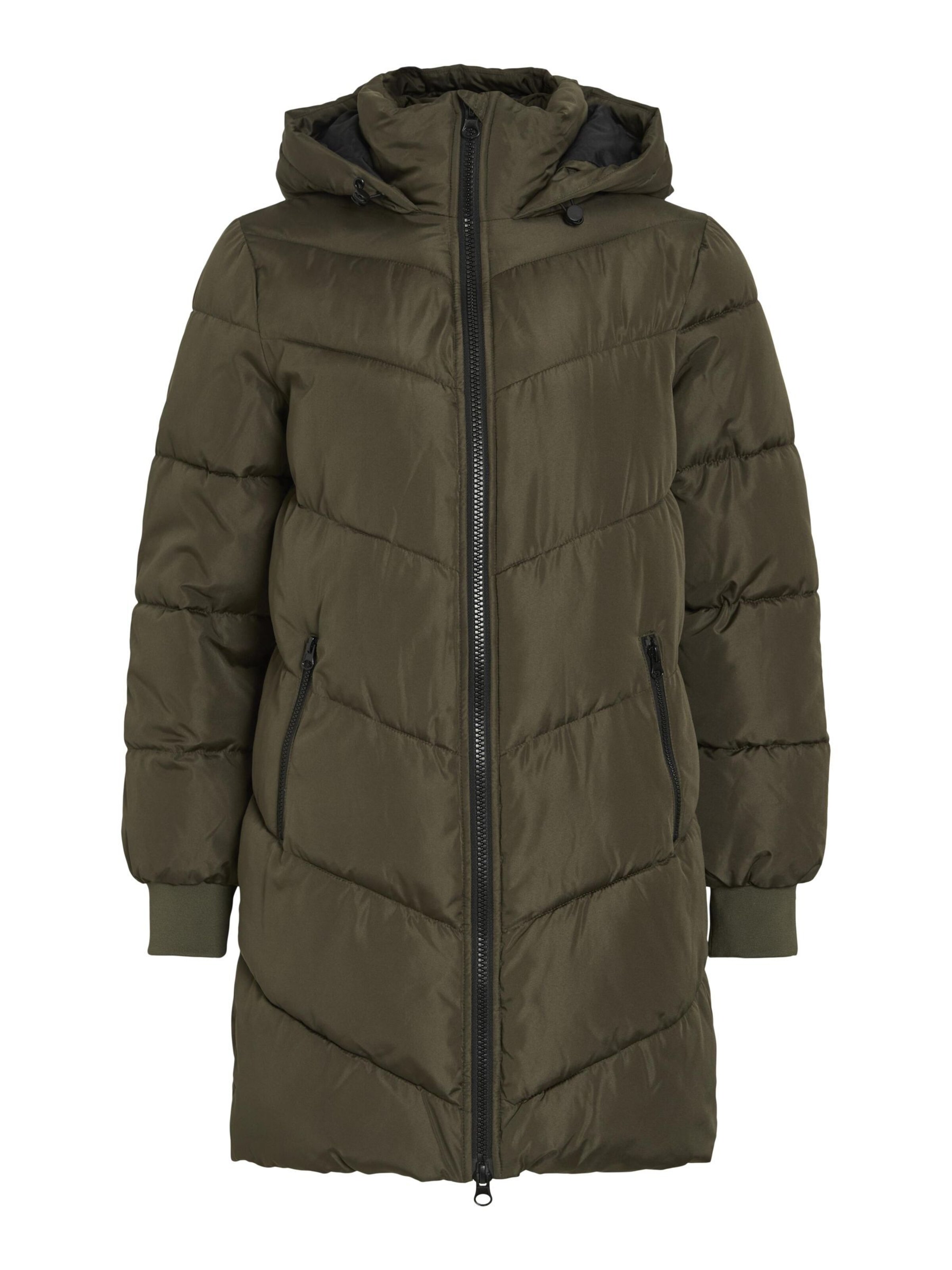 VILA Wintermantel in oliv / schwarz, Produktansicht