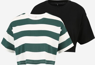 Only Petite T-shirt 'MAY' i grön / svart / vit, Produktvy