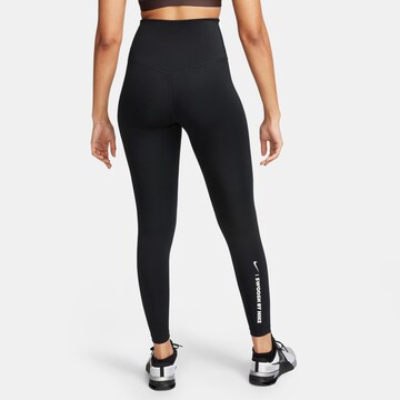 NIKE Skinny Sporthose 'One' in Schwarz