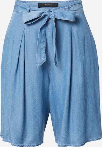 VERO MODA Pleat-Front Pants 'LILIANA' in Blue: front