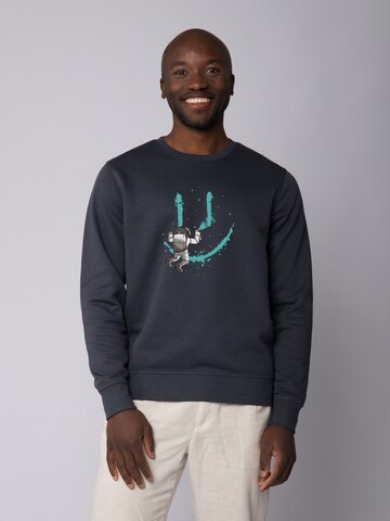 Watapparel Sweatshirt ' Graffiti Astronaut ' in Grey: front