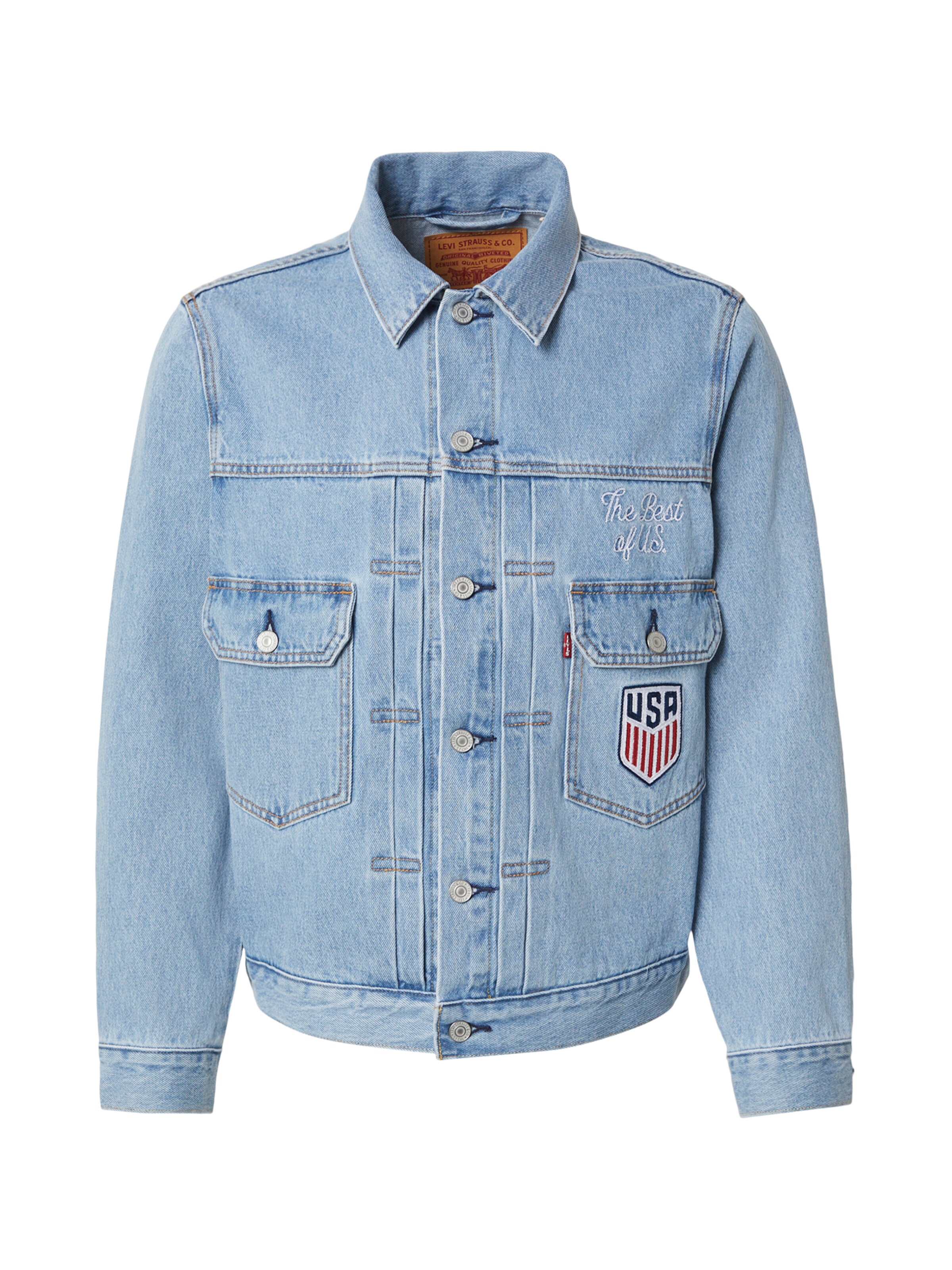 LEVI'S ® - Chaqueta de entretiempo 'TYPE II X USA TYPE' en azul: frente
