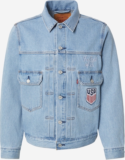 LEVI'S ® Välikausitakki 'U.S. Soccer Type II' koossa S värissä laivastonsininen / vaaleansininen / punainen / valkoinen, Tuotenäkymä