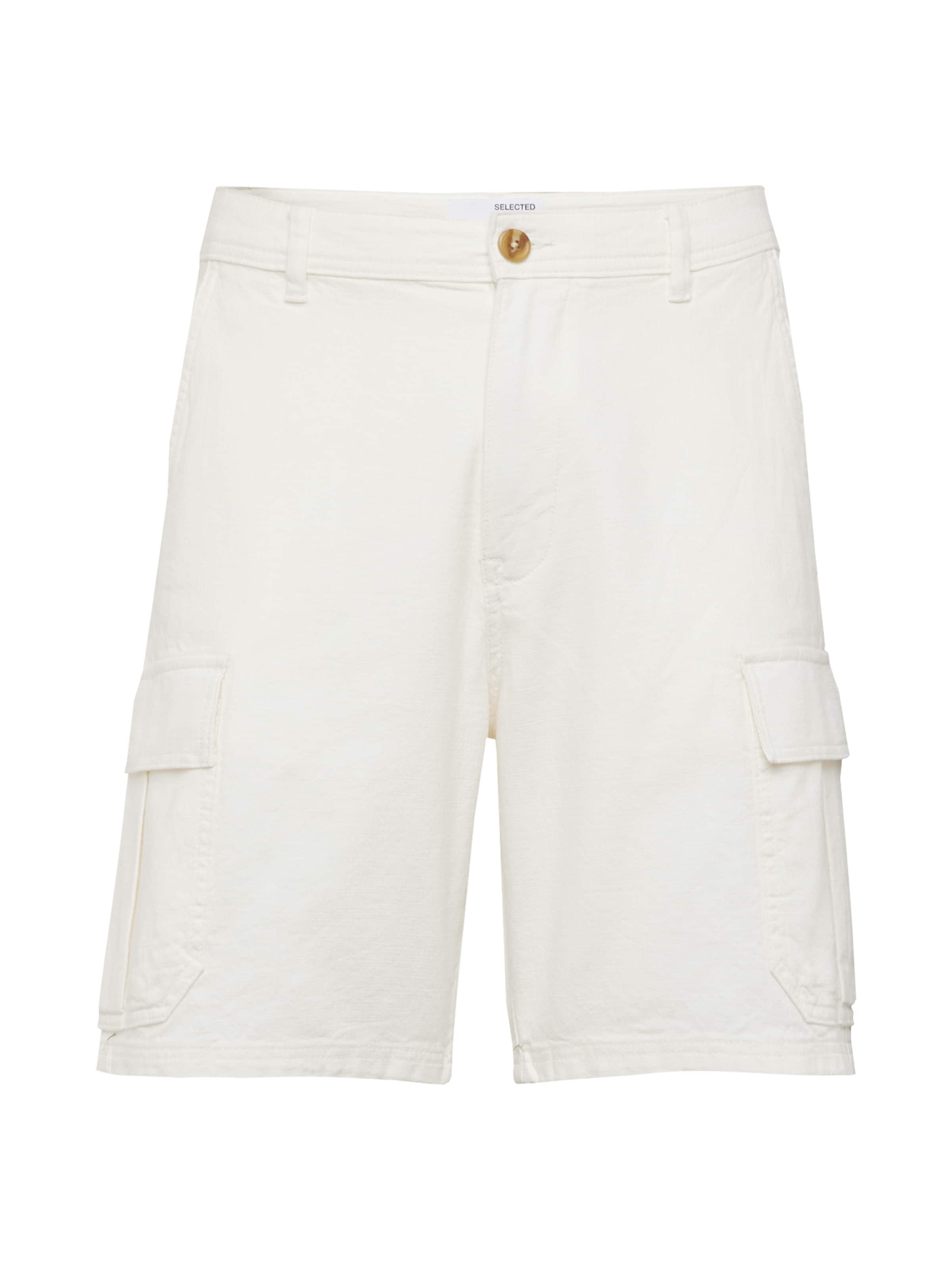 SELECTED Loosefit Παντελόνι cargo 'SLHOLAF' σε μπεζ: μπροστά