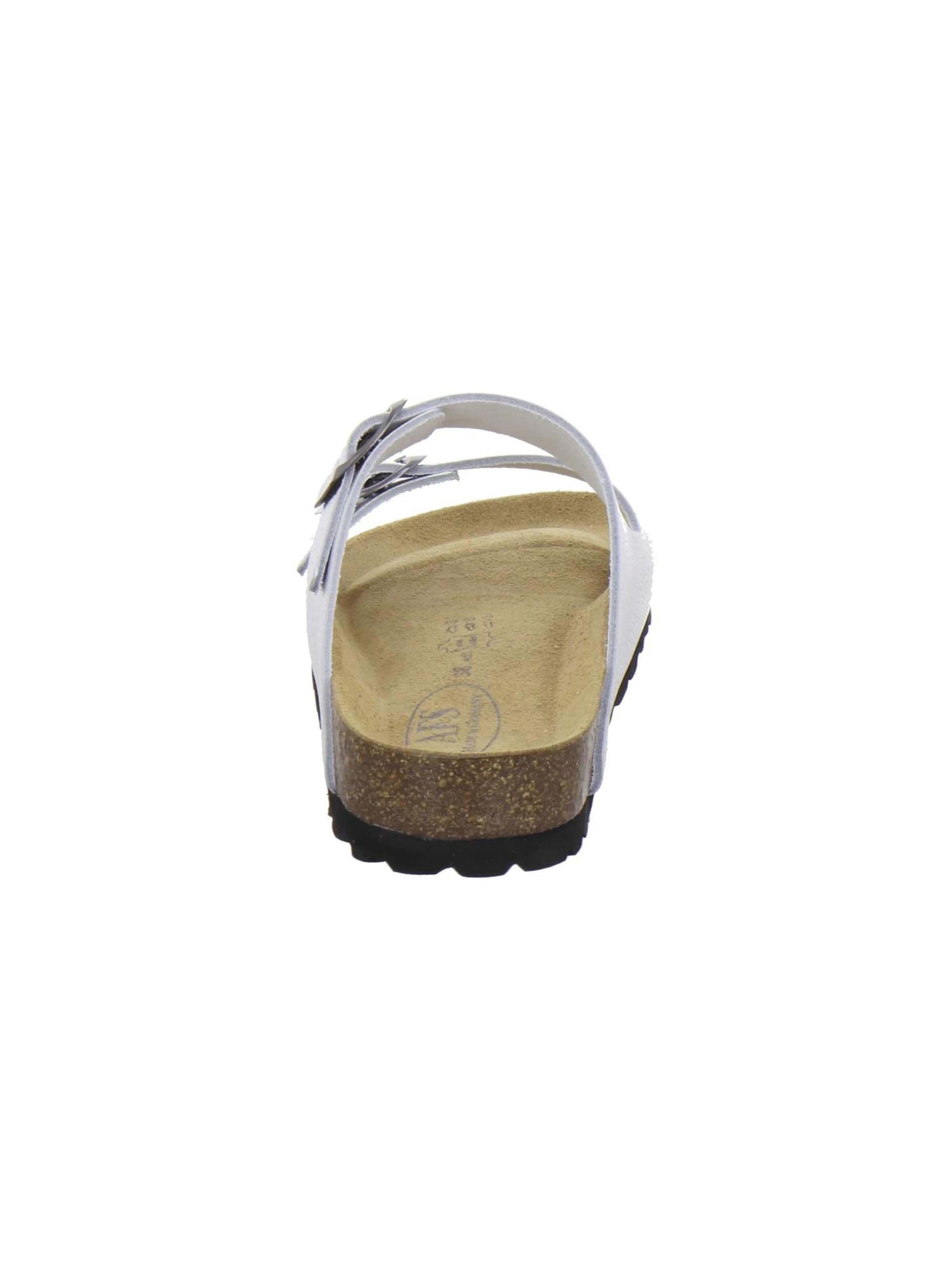 Zoccoletto 'Pantoletten Damen Zweischnaller silber Lack' di AFS-Schuhe in argento