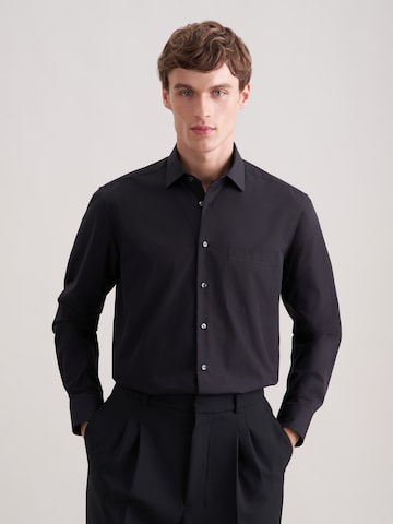 SEIDENSTICKER Regular fit Business Shirt in Black