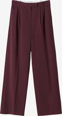 Bershka Pleated Pants in Red: front