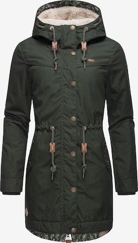 Ragwear - Parka de inverno 'Canny' em verde: frente