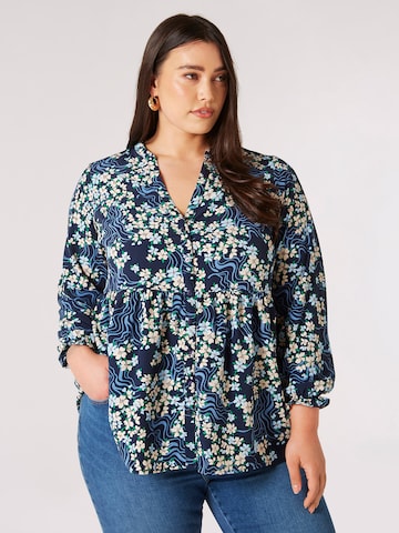 Apricot Bluse in Blau: predná strana