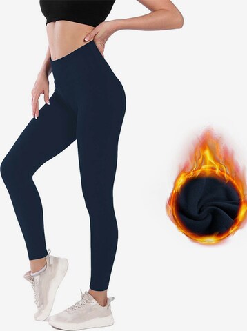 KoJooin Legginsy 'Damen Thermo-Leggings mit hohem Bund, weichem Futter und sportlichem Design' w kolorze niebieski: przód