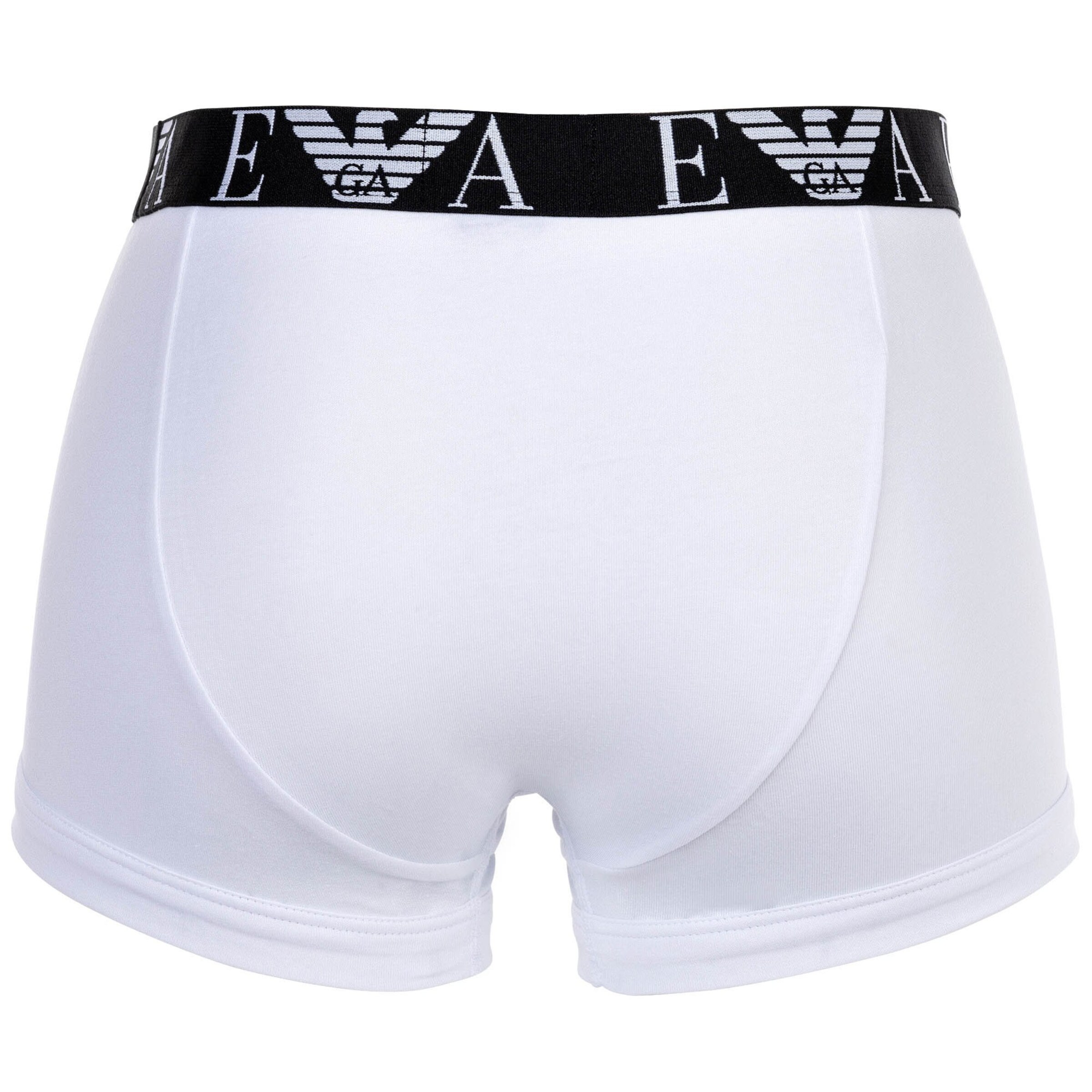Boxeri de la Emporio Armani pe alb