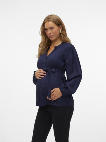 Chemisier 'MLMercy Lia' MAMALICIOUS en bleu