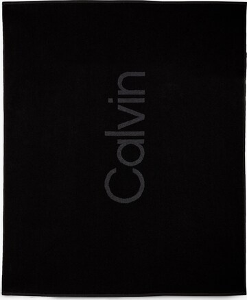 Calvin Klein Swimwear Beach Towel in Black: front