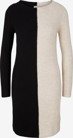 TOM TAILOR Knitted dress in Beige: front