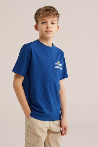 WE Fashion Majica | modra barva: sprednja stran